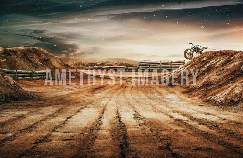 Kate MotoDirtTrack Backdrop Land Designed by Angela Marie Photography