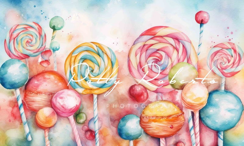 Kate Candy and Sweet Birthday Cake Smash Backdrop Designed by Patty Robertss - Kate Backdrop AU