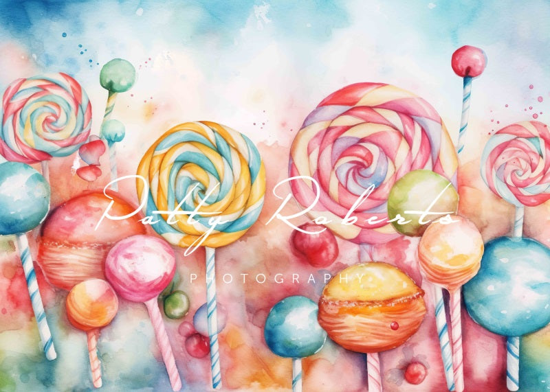 Kate Candy and Sweet Birthday Cake Smash Backdrop Designed by Patty Robertss - Kate Backdrop AU