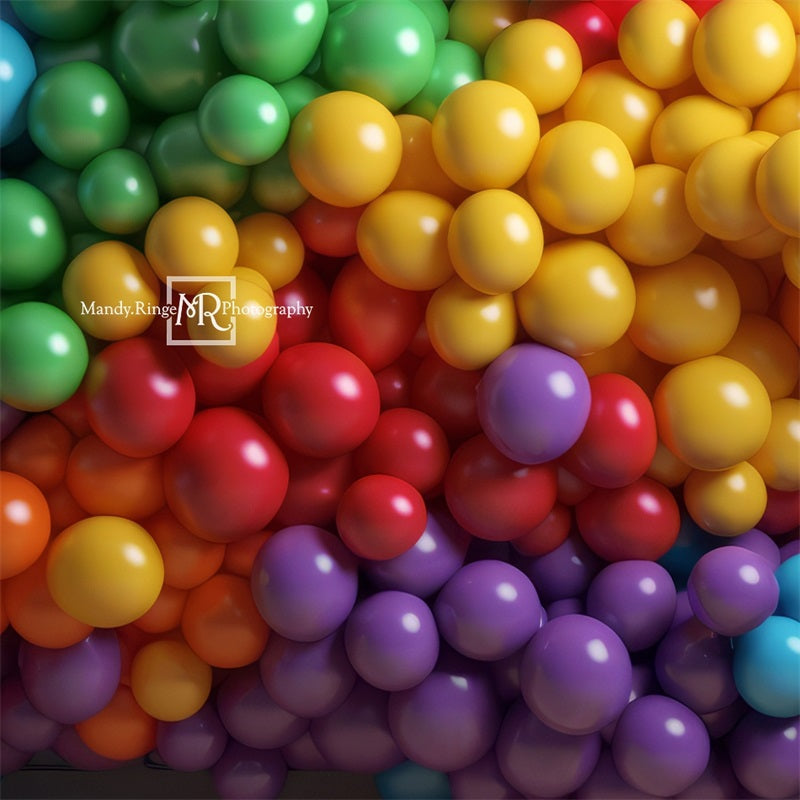 Kate Rainbow Balloon Wall Backdrop Designed by Mandy Ringe Photography - Kate Backdrop AU