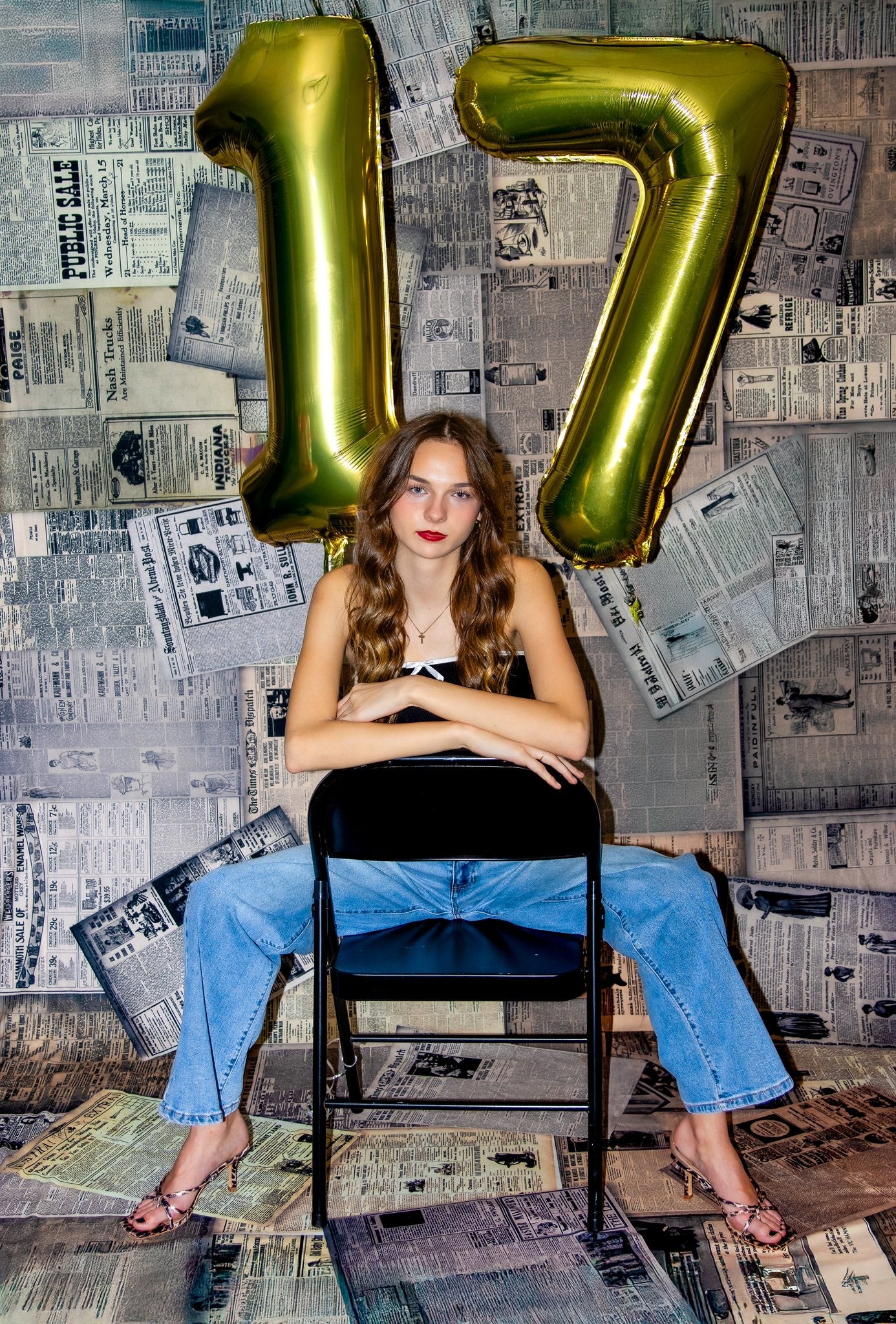 Kate Retro Old Vintage Newspaper Wall Backdrop for Photography Designed by Kerry Anderson - Kate Backdrop AU