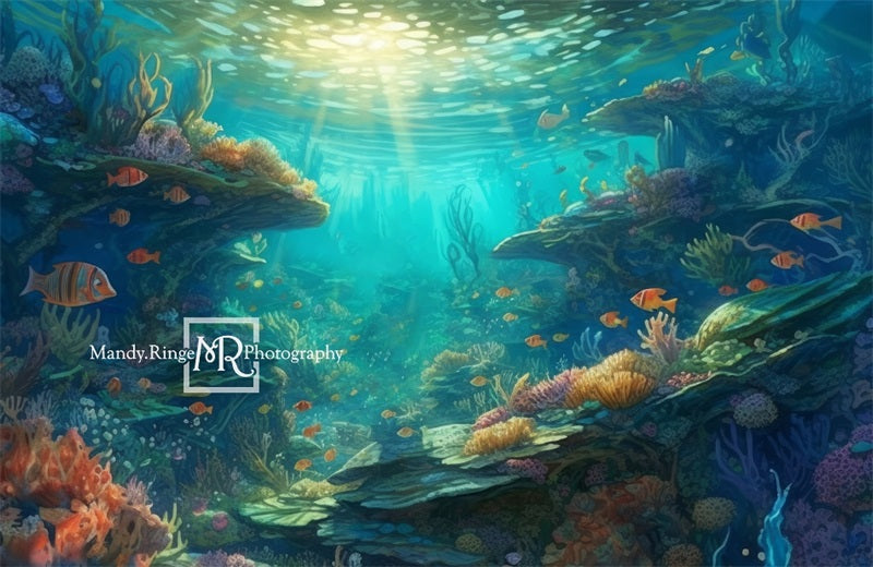Kate Summer Underwater Ocean Backdrop Reef Designed by Mandy Ringe Photography - Kate Backdrop AU