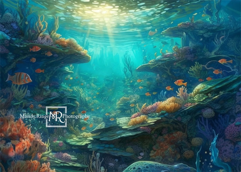 Kate Summer Underwater Ocean Backdrop Reef Designed by Mandy Ringe Photography - Kate Backdrop AU