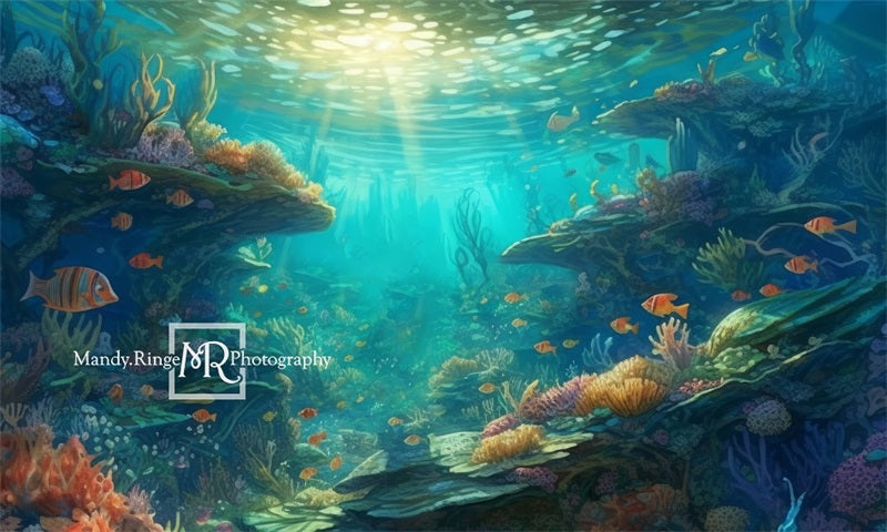 Kate Summer Underwater Ocean Backdrop Reef Designed by Mandy Ringe Photography - Kate Backdrop AU