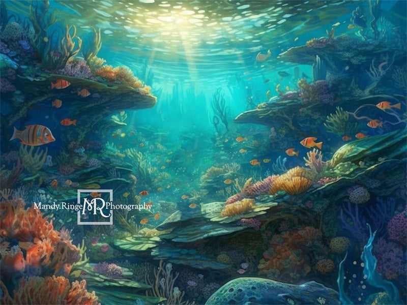 Kate Summer Underwater Ocean Backdrop Reef Designed by Mandy Ringe Photography - Kate Backdrop AU