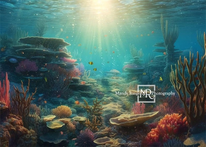 Kate Mermaid Underwater World Backdrop Designed by Mandy Ringe Photography
