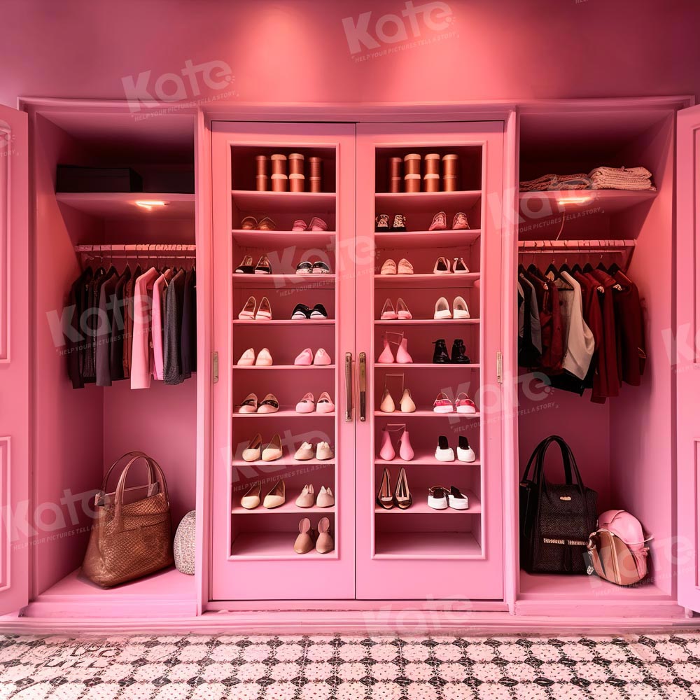 Kate Pink Cloakroom Backdrop Wardrobe Designed by Chain Photography - Kate Backdrop AU