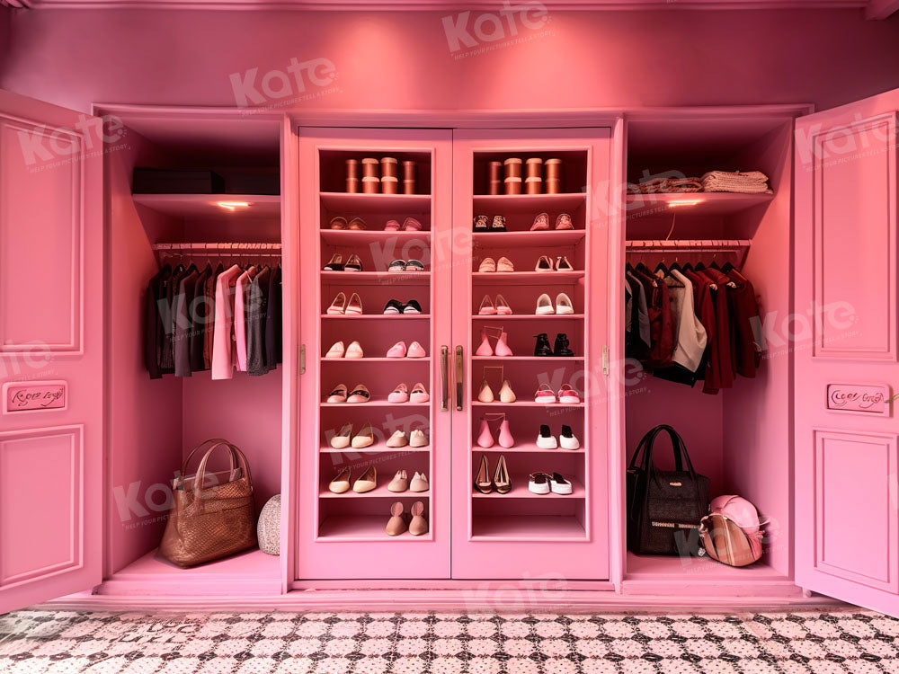 Kate Pink Cloakroom Backdrop Wardrobe Designed by Chain Photography - Kate Backdrop AU