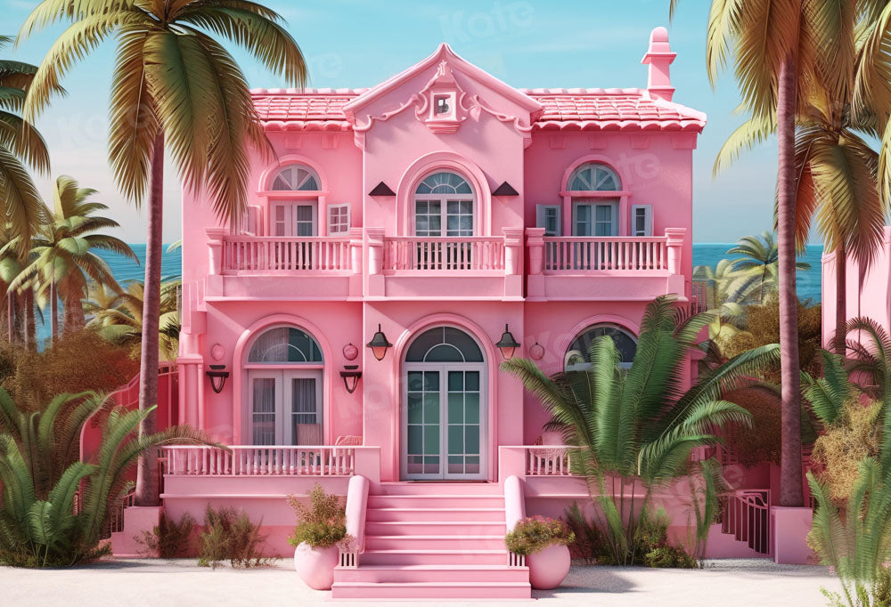 Kate Princess Pink House Backdrop Designed by Chain Photography - Kate Backdrop AU