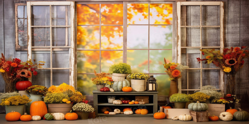 Kate Window Autumn Backdrop Pumpkin Designed by Chain Photography