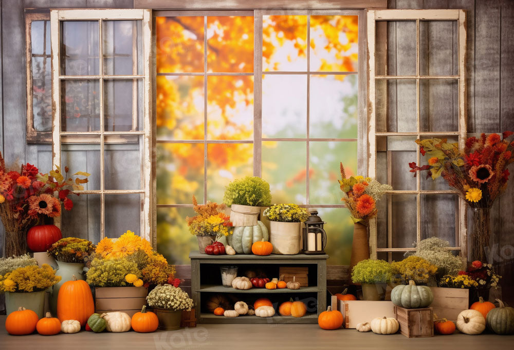Kate Window Autumn Backdrop Pumpkin Designed by Chain Photography