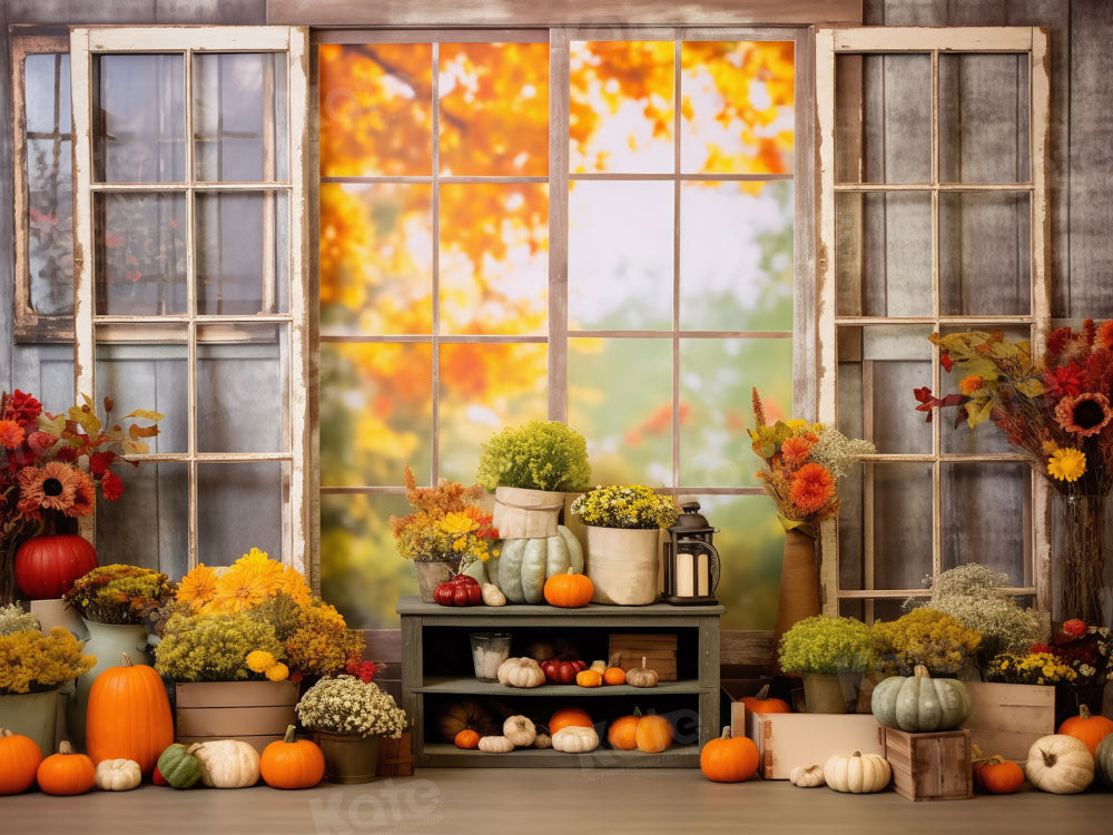 Kate Window Autumn Backdrop Pumpkin Designed by Chain Photography