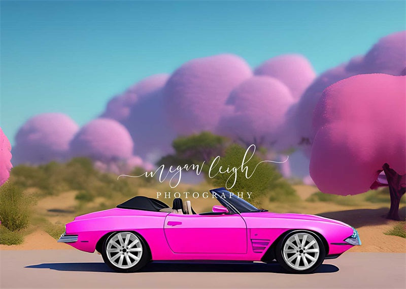 Kate Pink Dream Car Backdrop Designed by Megan Leigh Photography