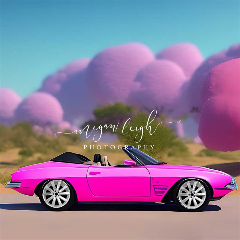 Kate Pink Dream Car Backdrop Designed by Megan Leigh Photography