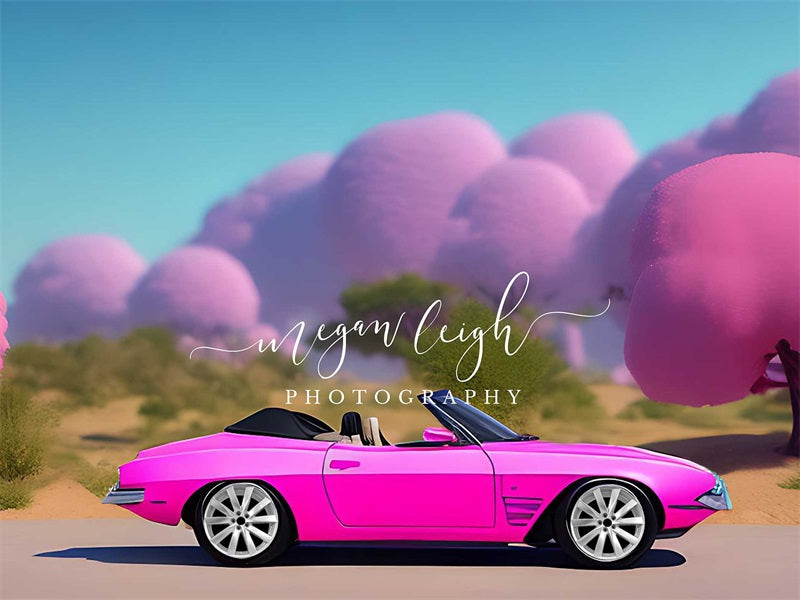 Kate Pink Dream Car Backdrop Designed by Megan Leigh Photography - Kate Backdrop AU