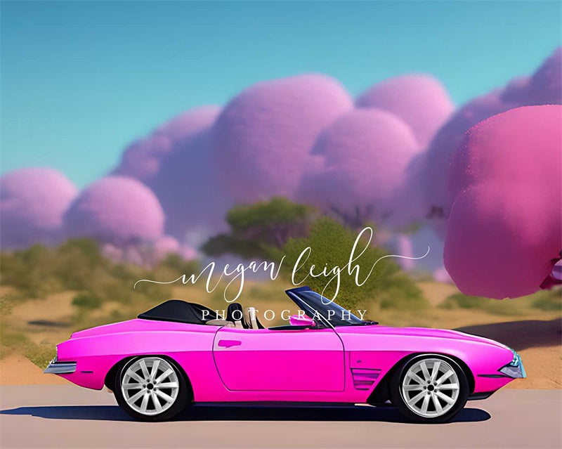 Kate Pink Dream Car Backdrop Designed by Megan Leigh Photography - Kate Backdrop AU