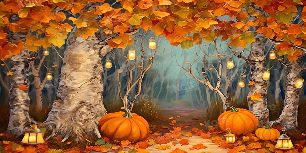 Kate Autumn Pumpkin Forest Backdrop Designed by Chain Photography