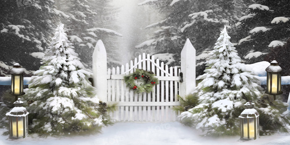 Kate Christmas Tree Snow Winter Backdrop Designed by Chain Photography - Kate Backdrop AU
