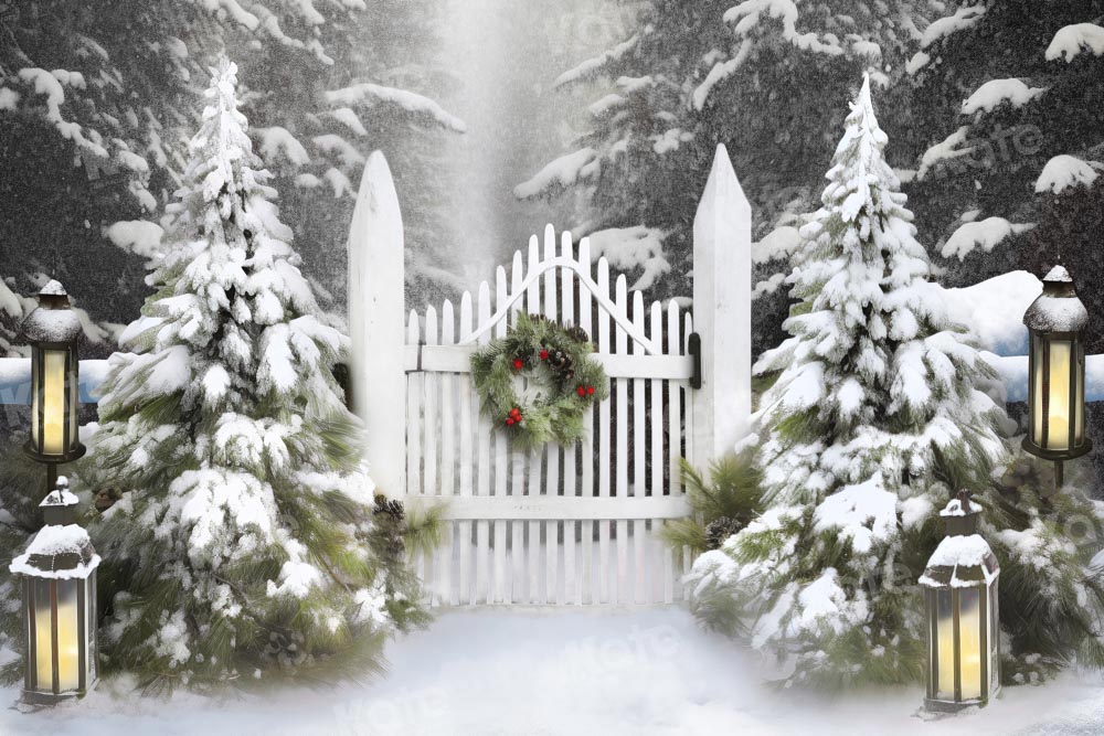 Kate Christmas Tree Snow Winter Backdrop Designed by Chain Photography - Kate Backdrop AU