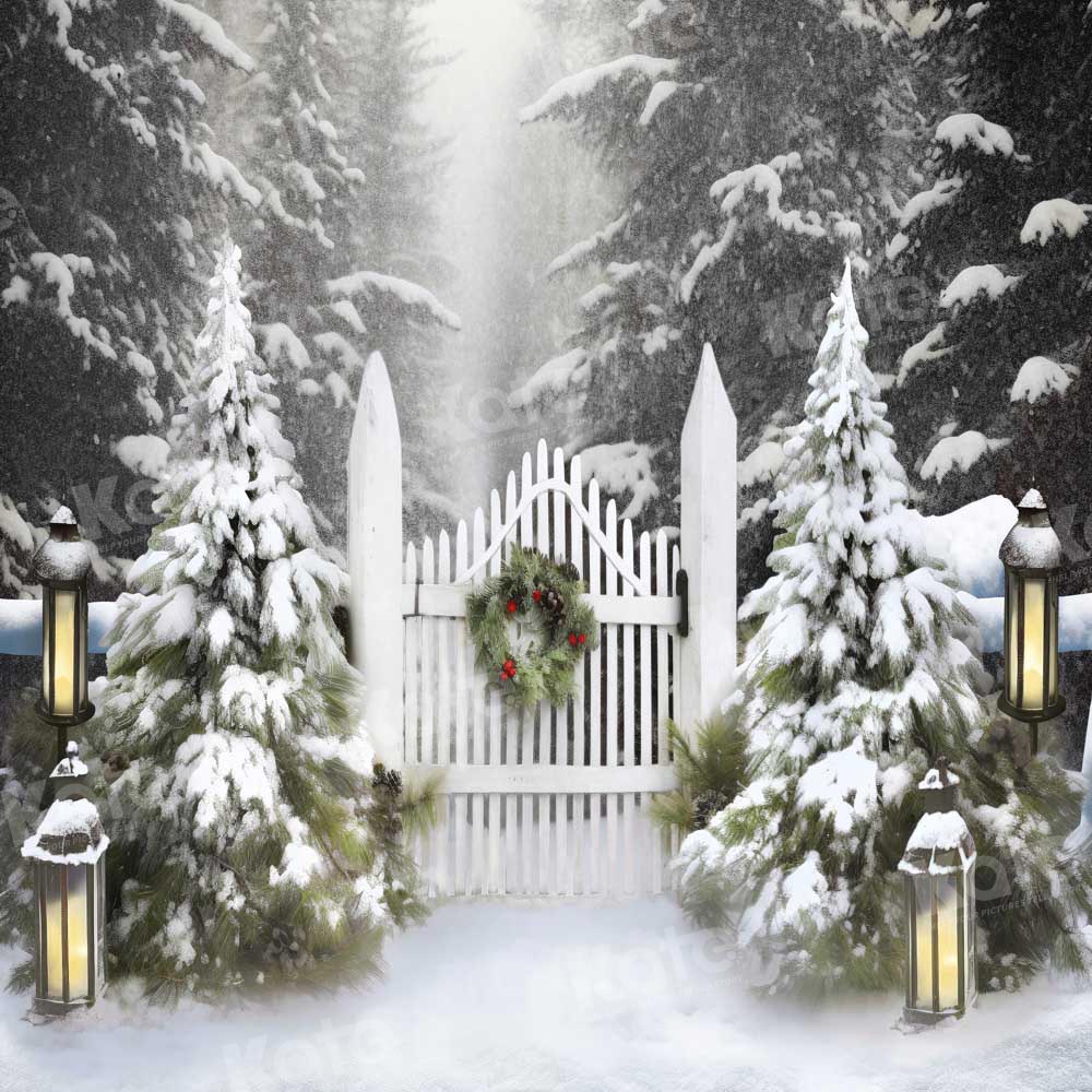 Kate Christmas Tree Snow Winter Backdrop Designed by Chain Photography - Kate Backdrop AU