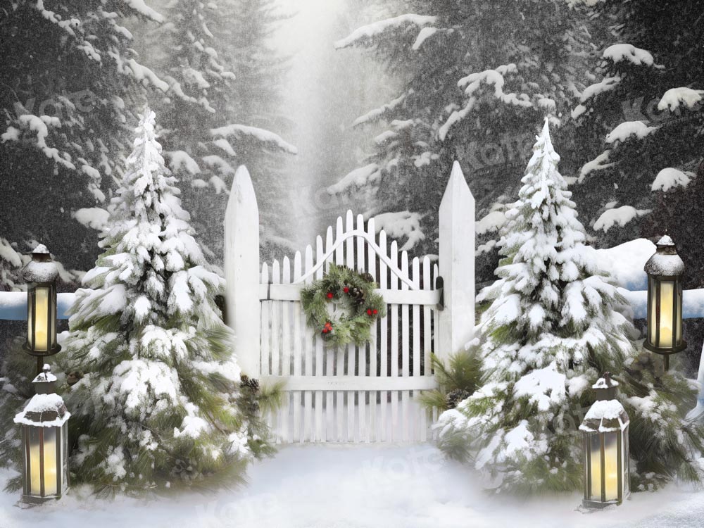 Kate Christmas Tree Snow Winter Backdrop Designed by Chain Photography - Kate Backdrop AU