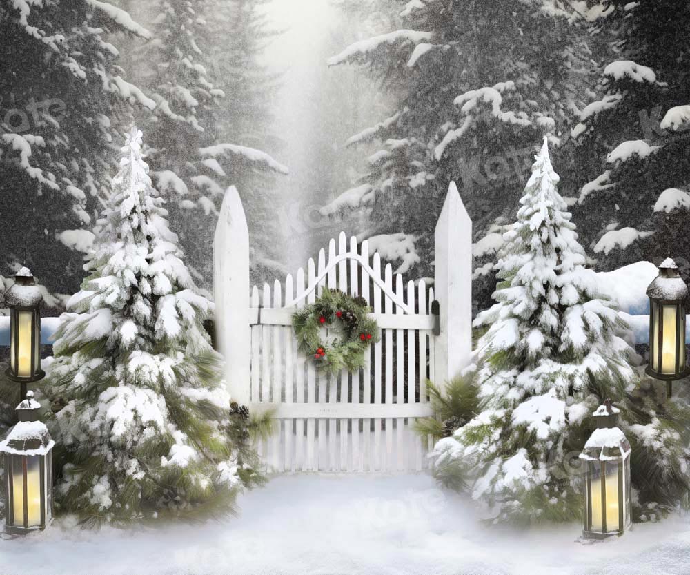 Kate Christmas Tree Snow Winter Backdrop Designed by Chain Photography - Kate Backdrop AU