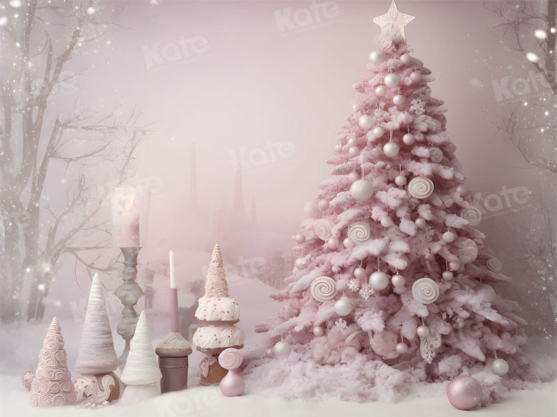 Kate Snow Powder White Christmas Tree Backdrop Winter for Photography - Kate Backdrop AU