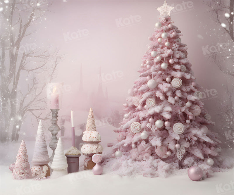 Kate Snow Powder White Christmas Tree Backdrop Winter for Photography - Kate Backdrop AU