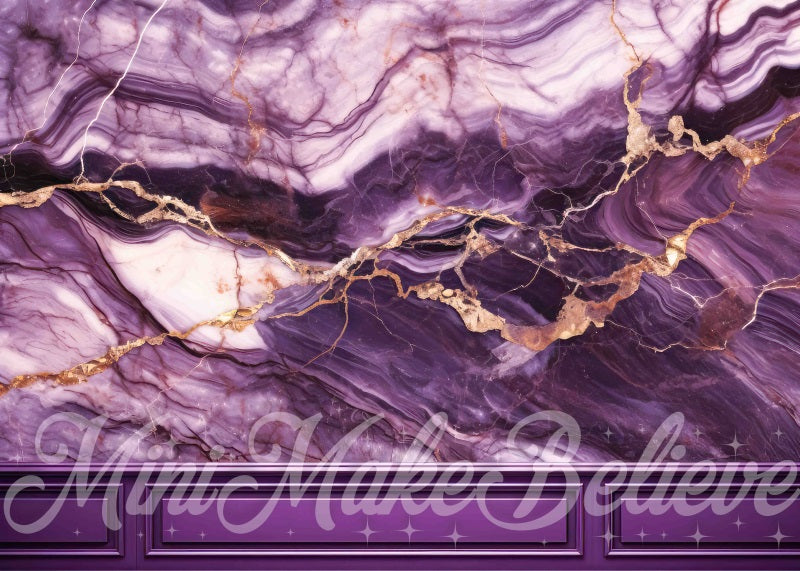 Kate Marble Wall Backdrop Purple Designed by Mini MakeBelieve