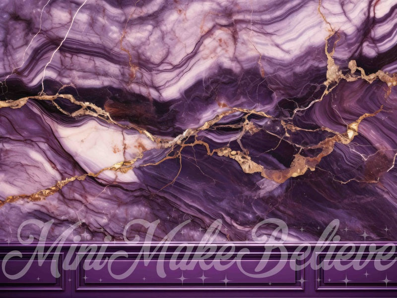 Kate Marble Wall Backdrop Purple Designed by Mini MakeBelieve