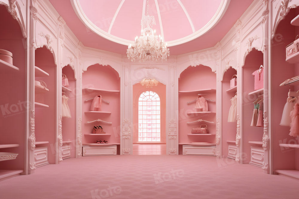 Kate Pink Dolly House Interior Backdrop Designed by Chain Photography