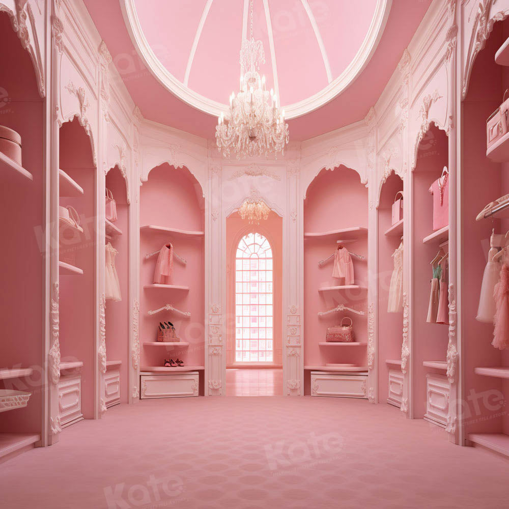 Kate Pink Dolly House Interior Backdrop Designed by Chain Photography - Kate Backdrop AU