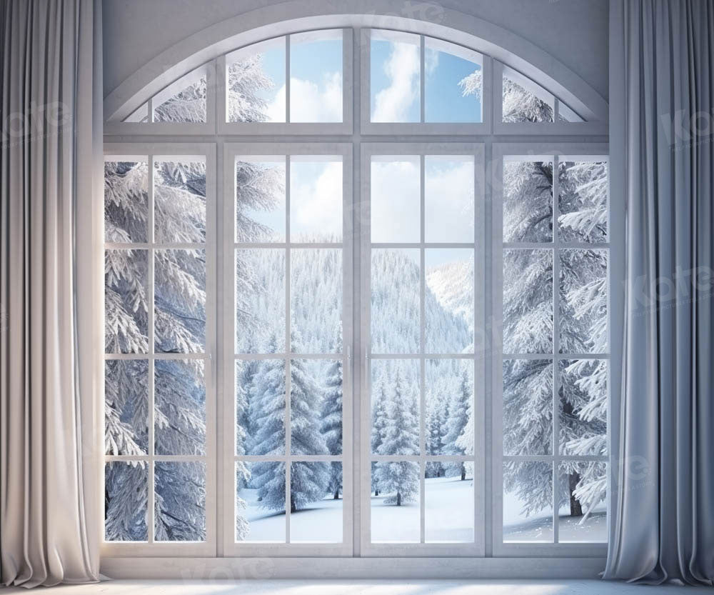 Kate Snow Scene Window Winter Backdrop Designed by Chain Photography - Kate Backdrop AU