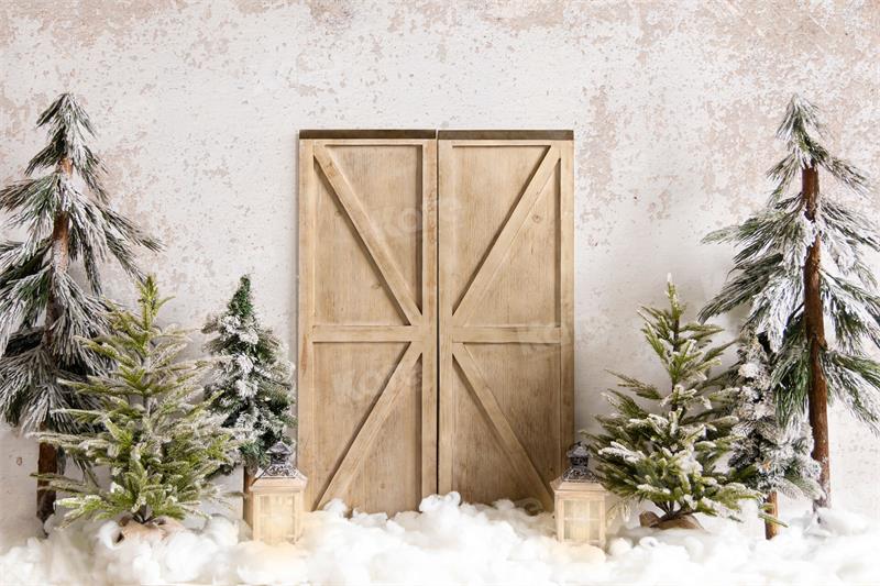 Kate Snow Barn Door Backdrop Christmas Tree for Photography - Kate Backdrop AU
