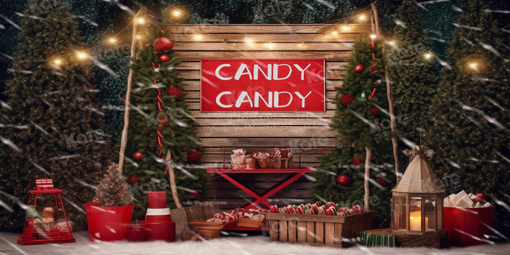 Kate Candy Christmas Tree Backdrop for Photography