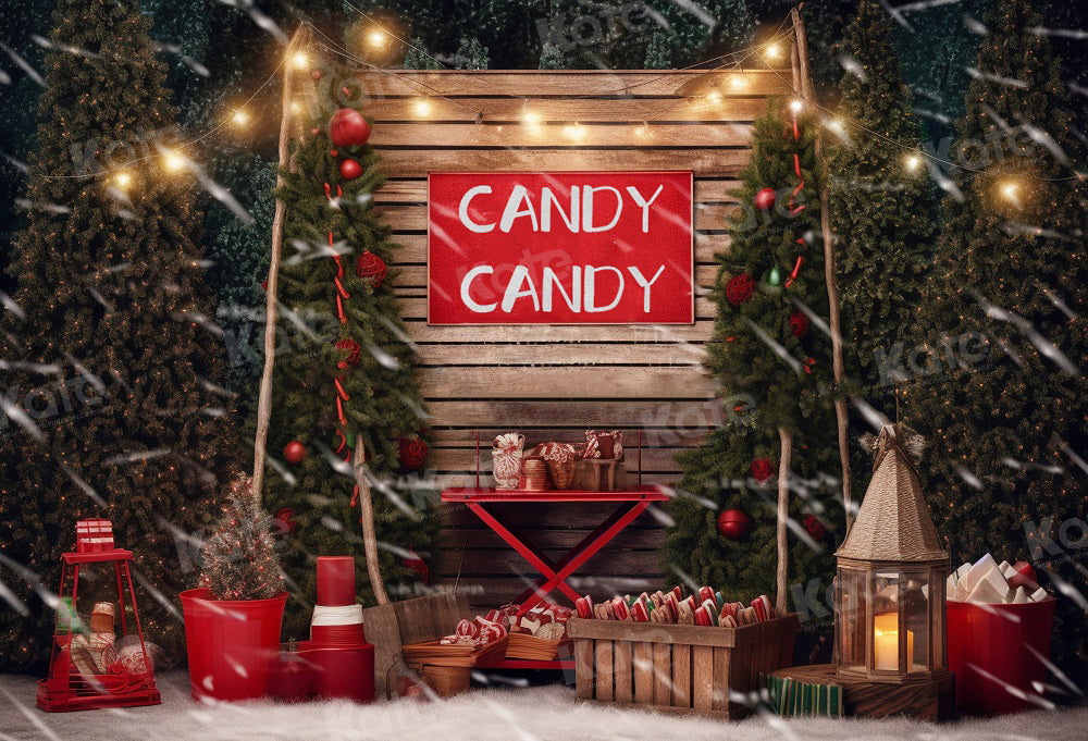 Kate Candy Christmas Tree Backdrop for Photography