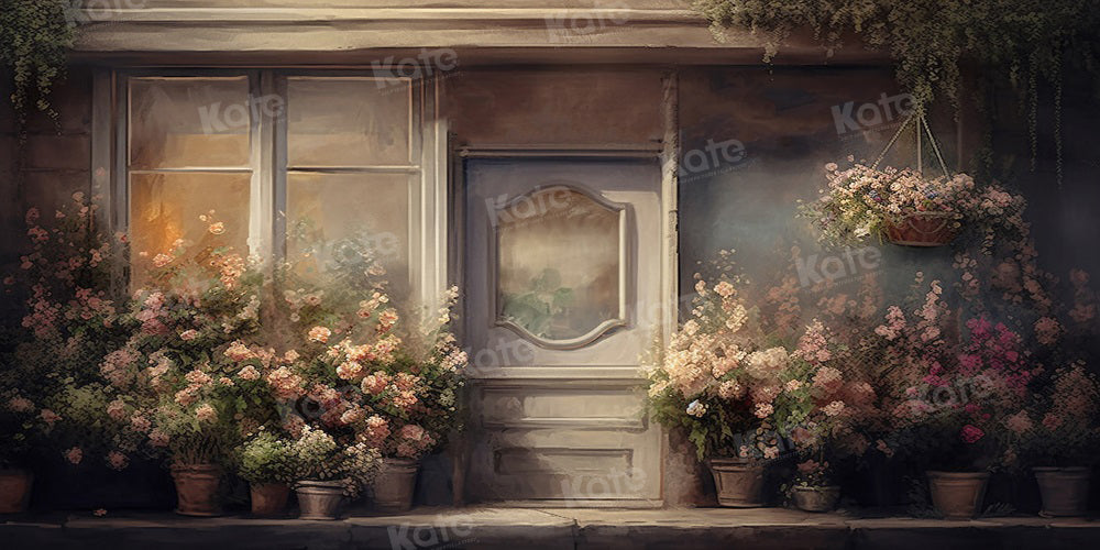Kate Flower Retro Spring Backdrop Window for Photography - Kate Backdrop AU