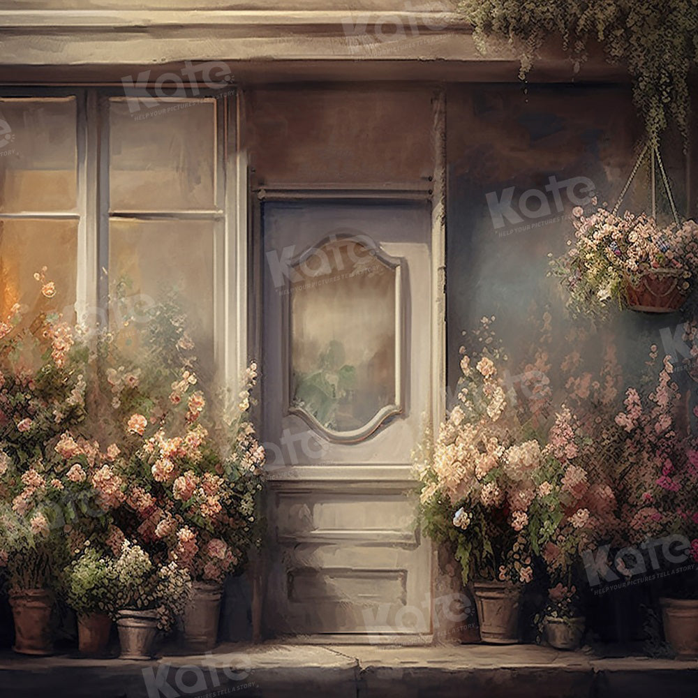Kate Flower Retro Spring Backdrop Window for Photography - Kate Backdrop AU