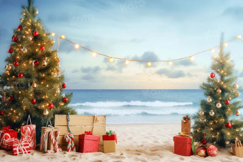 Kate Beach Christmas Backdrop Designed by Chain Photography - Kate Backdrop AU