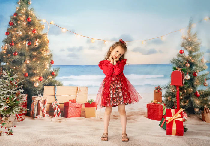 Kate Beach Christmas Backdrop Designed by Chain Photography - Kate Backdrop AU