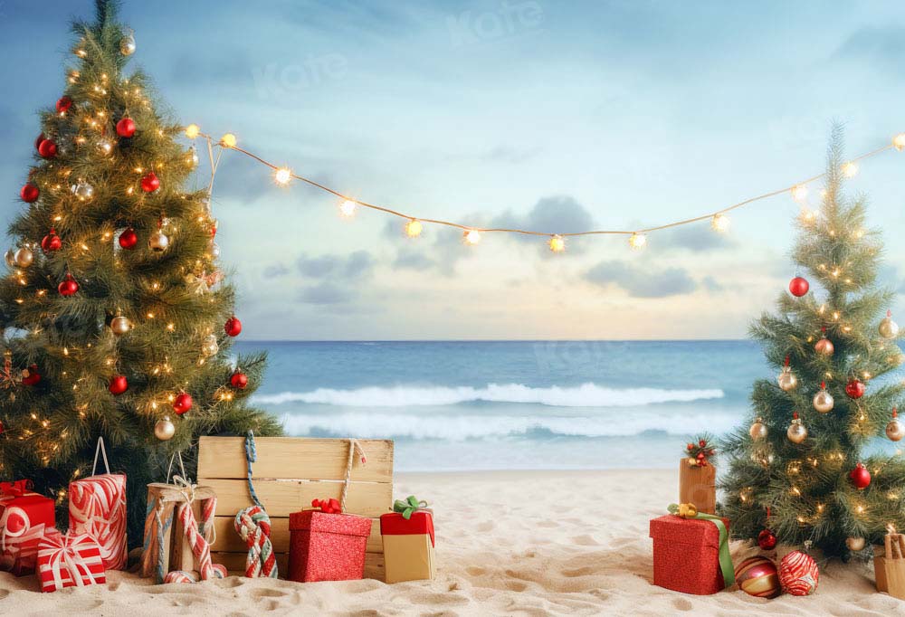 Kate Beach Christmas Backdrop Designed by Chain Photography - Kate Backdrop AU