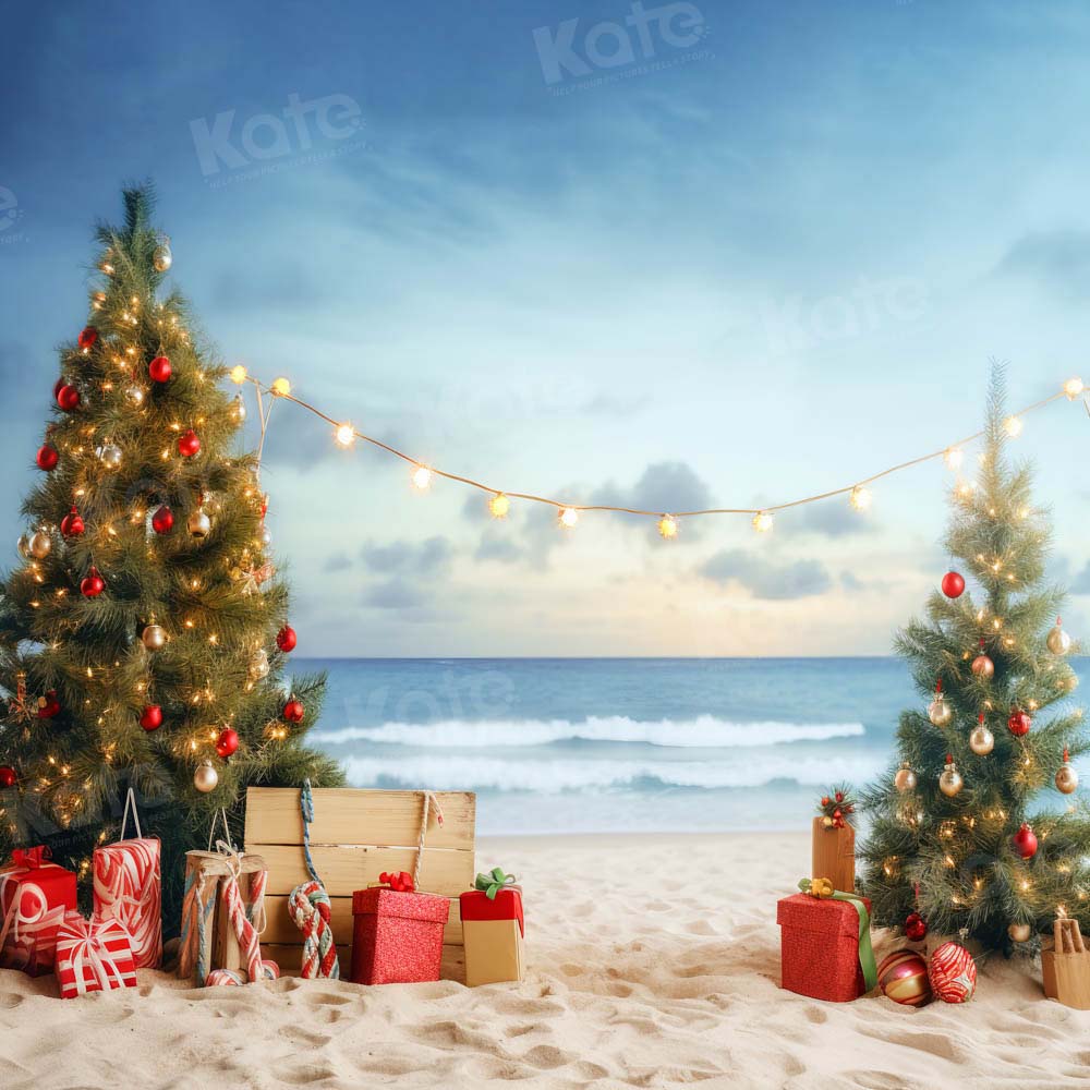 Kate Beach Christmas Backdrop Designed by Chain Photography - Kate Backdrop AU