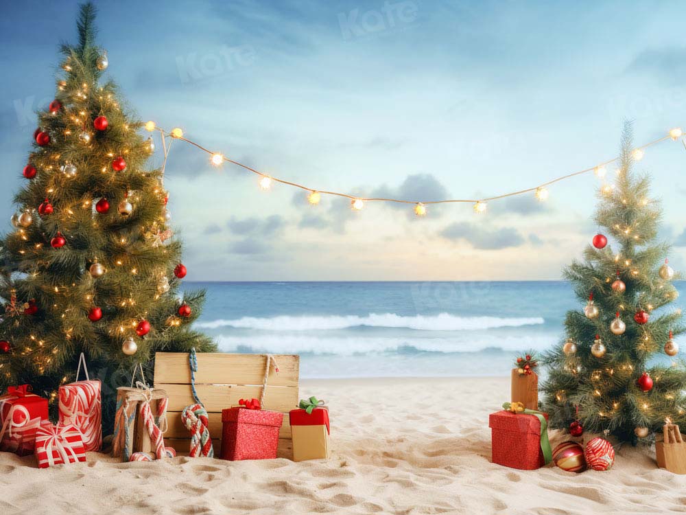 Kate Beach Christmas Backdrop Designed by Chain Photography - Kate Backdrop AU