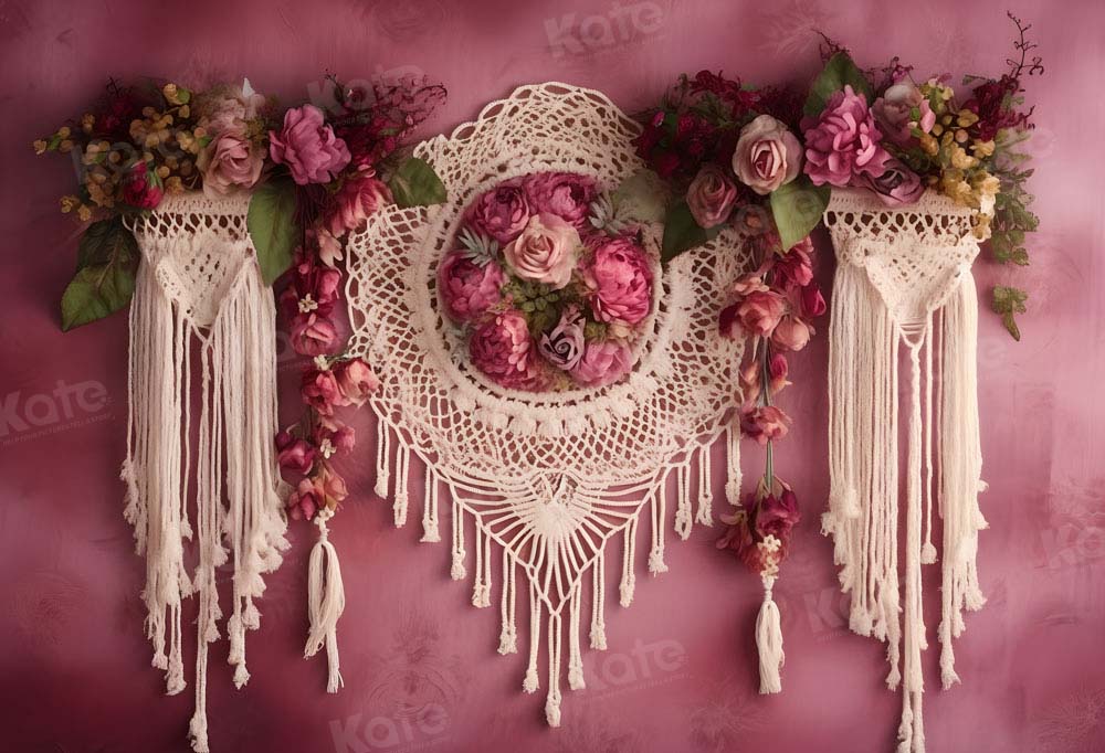 Kate Pink Flowers Mother's Day Backdrop Designed by Chain Photography - Kate Backdrop AU