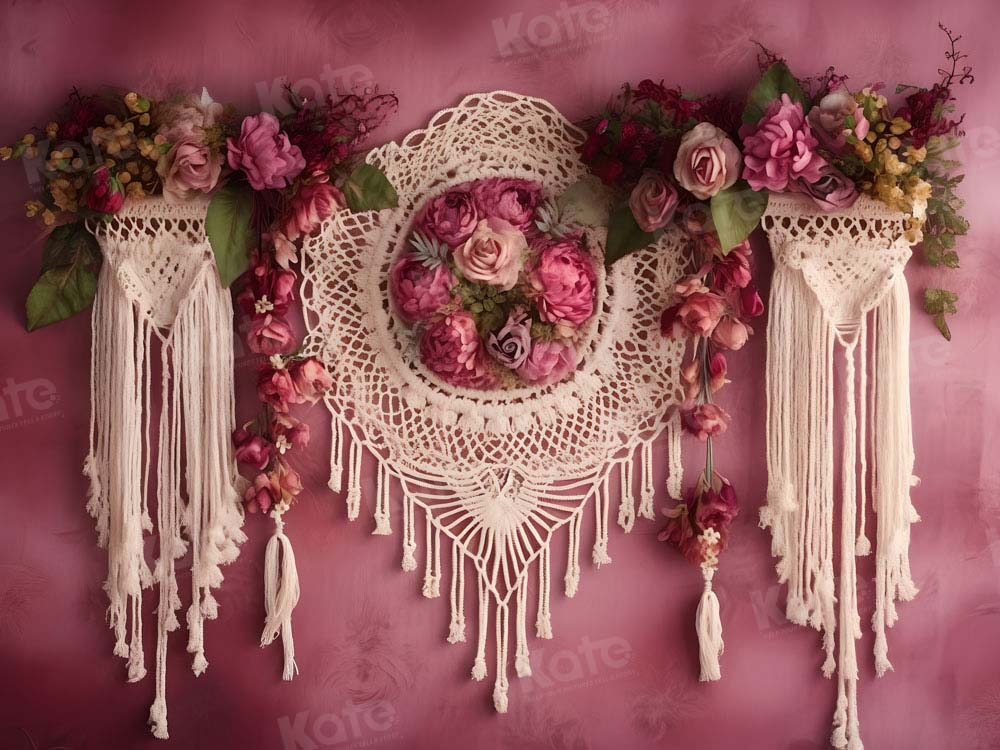 Kate Pink Flowers Mother's Day Backdrop Designed by Chain Photography - Kate Backdrop AU