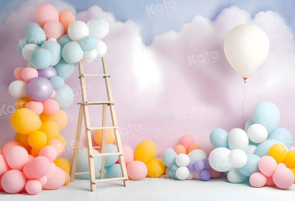 Kate Balloon Cloud Birthday Backdrop Designed by Chain Photography - Kate Backdrop AU