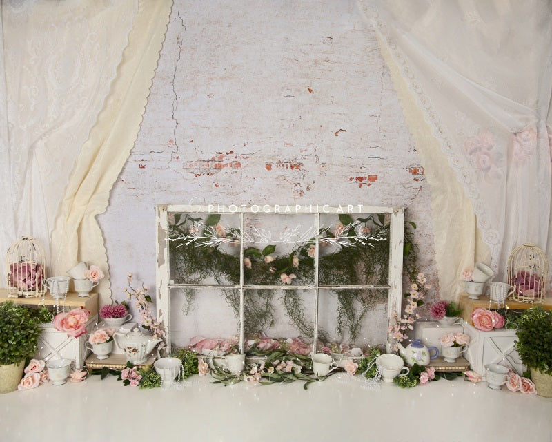 Kate Vintage Lace Backdrop Spring for Photography Designed by Jenna Onyia