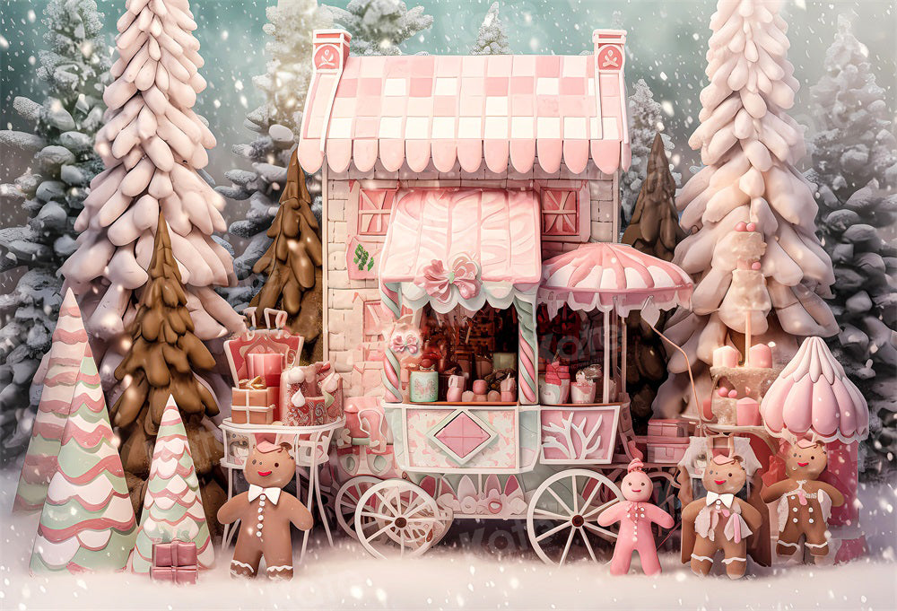 Kate Christmas Shopping Trolley Backdrop for Photography - Kate Backdrop AU