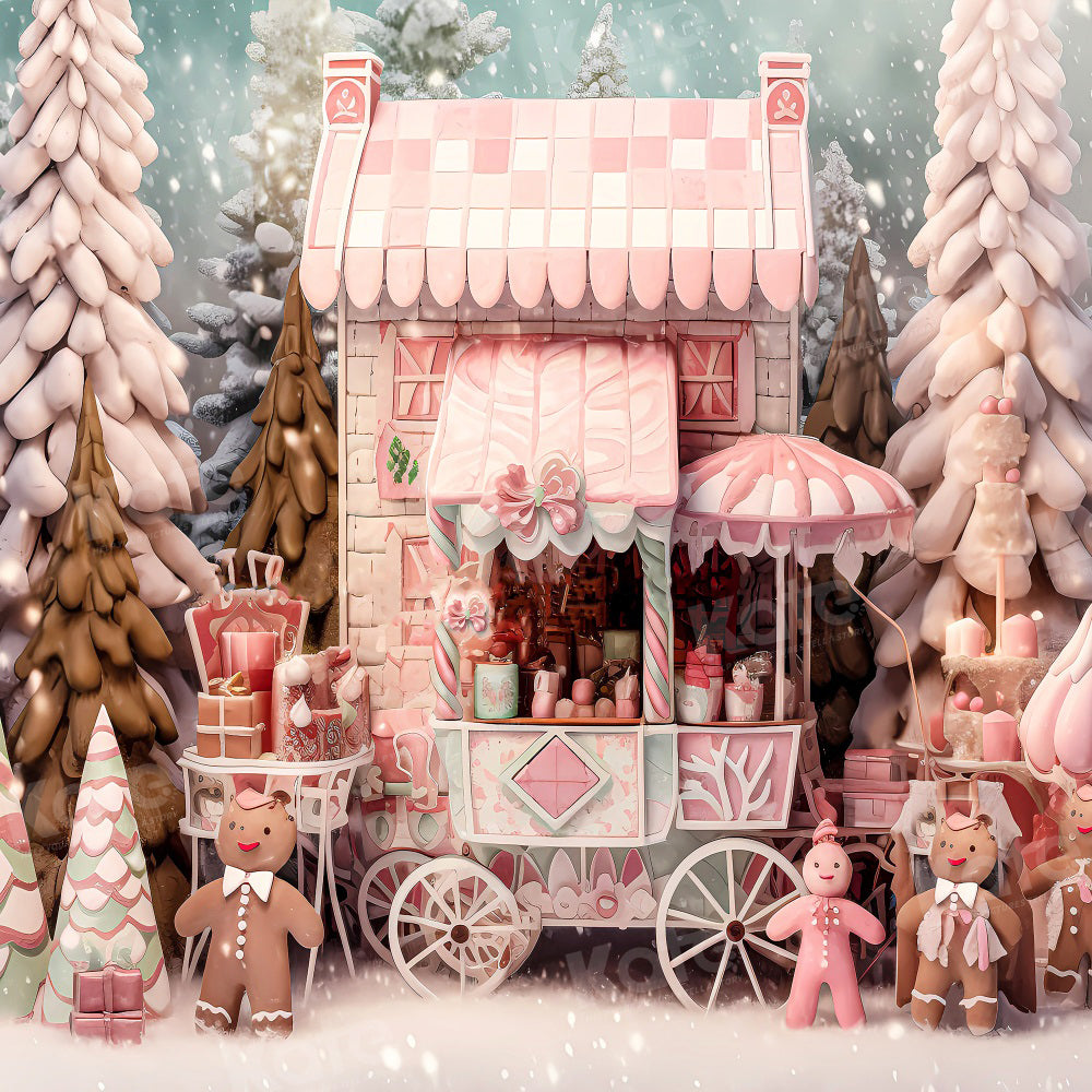 Kate Christmas Shopping Trolley Backdrop for Photography - Kate Backdrop AU