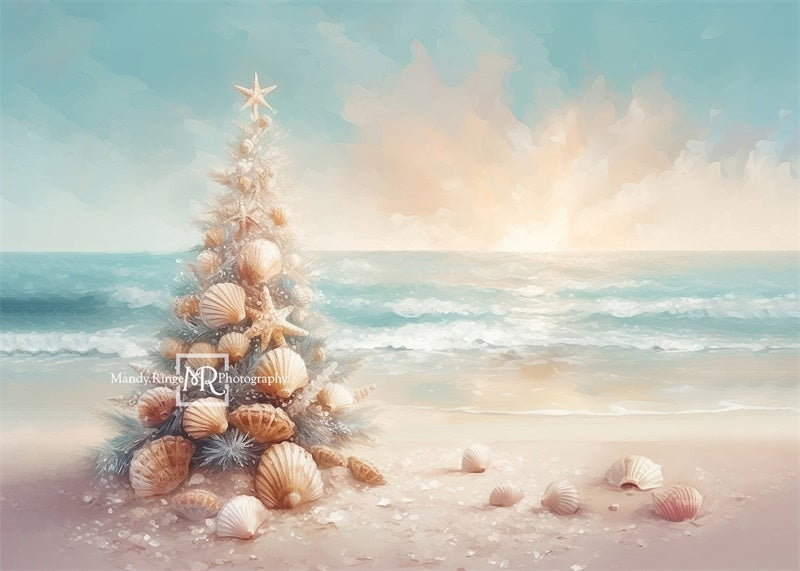Kate Christmas on the Beach Backdrop Designed by Mandy Ringe Photography